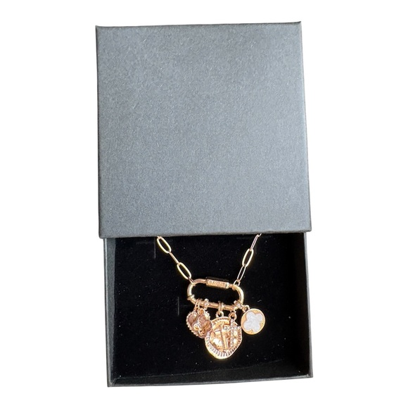 Buckle Gold toned Charm Necklace - Picture 3 of 5